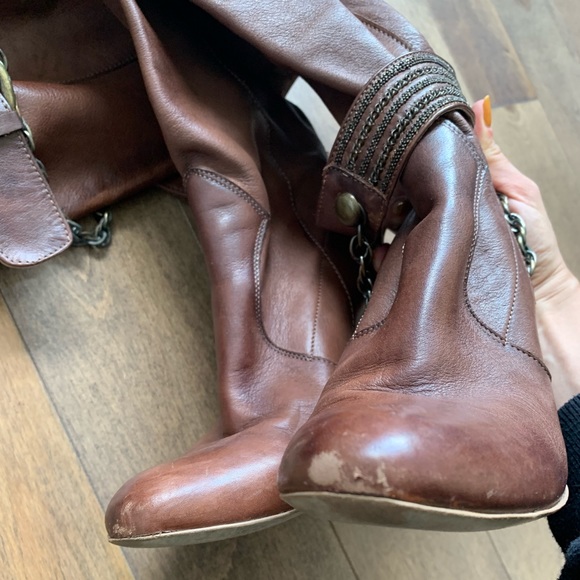 Italian high-heel leather boots - Picture 6 of 6